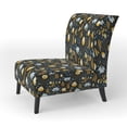 thumbnail image 3 of Designart "Noir Vintage Blossoms" Black Floral Upholstered Accent Chair - Cottage Arm Chair For Living Room, 3 of 5