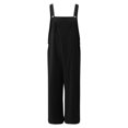 thumbnail image 5 of TYGHBN Women's Casual Sleeveless Dungarees Loose Long Jumpsuit Pants Trousers Overalls Women Casual Pants Petite Pants Women Casual Short Soft Pants Women Casual Womens Lightweight Pants Casual Pants, 5 of 7