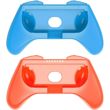 HEYSTOP Switch Wheel Controller for Nintendo Switch & Switch OLED Model 2022 (4 Pack) Joy Con Controller Grip and Switch Steering Wheel for Mario Kart (Red&Blue)