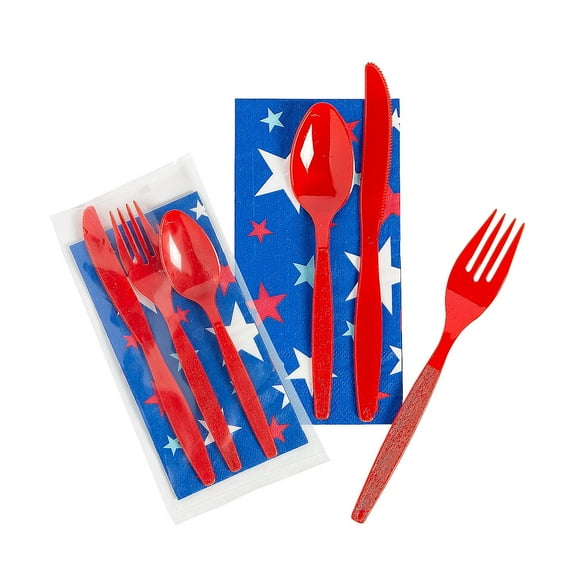 Patriotic Cutlery Sets – 50 Pieces