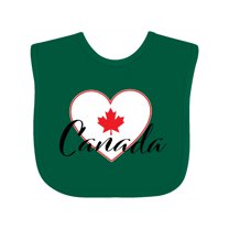 Inktastic Canada-heart and maple leaf Boys or Girls Baby Bib