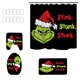 thumbnail image 2 of Grinch Decor Grinch Christmas Decorations Bathroom Grinch Christmas Decorations Christmas Waterproof Polyester Shower Curtain Mat Set Of Four, 2 of 3