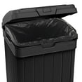 Keter Baltimore Duotech Outdoor Trash Can, Resin Wastebin, Black