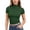 Dark Green #018, variant on Women Fitted Short Sleeve Mock Neck T Shirt Stretchy Breathable Basic Top,3XL