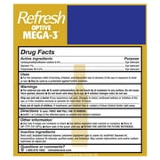 Refresh Optive Mega-3 Lubricant Eye Drops Preservative-Free Artificial Tears, 0.4 ml, 60 Count