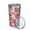 thumbnail image 2 of White Strawberry Plants Fruit 10oz Tumblers Stainless Steel Tumbler with Lid and Straw,Vacuum Insulated Double Wall Travel Tumbler Cups with Cleaning Brush for Coffee, Tea, 2 of 4