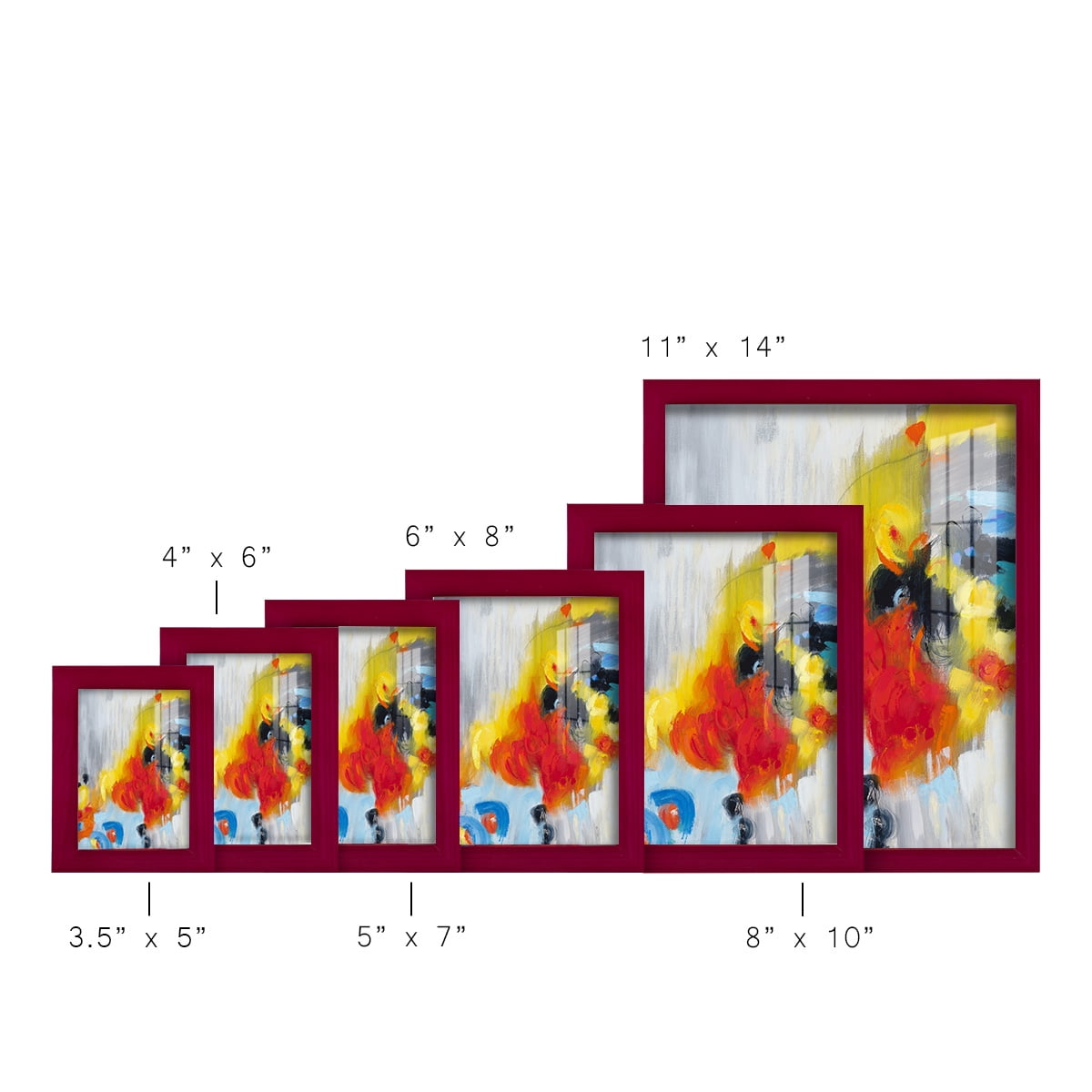 In the Loop I -Framed Print w/glass-Cherry Red