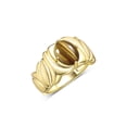 thumbnail image 3 of RYLOS Bagues pour Femmes Bague en Or Jaune 14K Solitaire Pierre Précieuse Ovale 9x7 mm avec Anneau Fini Satin Novembre Bijou Oeil de Tigre Taille 5, 3 of 7