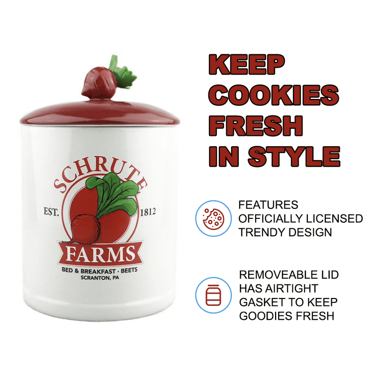 The Office Schrute Farms Est. 1812 Ceramic Canister Cookie Jar