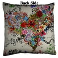 thumbnail image 2 of GCKG Wallpaper Stars Flowers Heart Emotions Colorful Reversible Mermaid Sequin Pillow Case Home Decor Cushion Cover 18x18 inches, 2 of 3