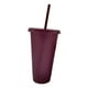 thumbnail image 1 of Color del estado de ánimo Botella de agua de plástico Taza de paja Material de grado alimenticio simple con tapa y para viajes en interiores vino tinto 710ml Baoblaze botella de cafe, 1 of 8