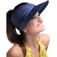 thumbnail image 2 of Womens Sun Visor Hat Wide Brim Summer UPF 50+ UV Protection Beach Sport Cap, 2 of 7