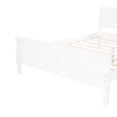 thumbnail image 3 of Hassch Full Size Wood Platform Bed Vintage Bed Frame, White, 3 of 9