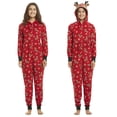thumbnail image 4 of Pijama con capucha para la familia, mono con orejas de ciervo, mono a juego para madre, padre, niños, bebé, aspecto familiar de Navidad, regalo de Navidad, 4 of 4