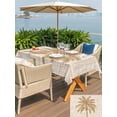 thumbnail image 5 of Outdoor Tablecloth with Umbrella Hole for Patio/Picnic/Party/Camping, Beige Palm Tree Waterproof Table Cloth Rectangle Table Cover Washable, Tropical Summer Coastal Vintage Beige (60"x 84"), 5 of 9