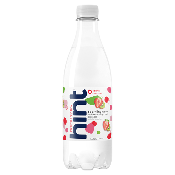Hint Sparkling Water Strawberry Kiwi, (Pack of 12) 16.9 Ounce Bottles