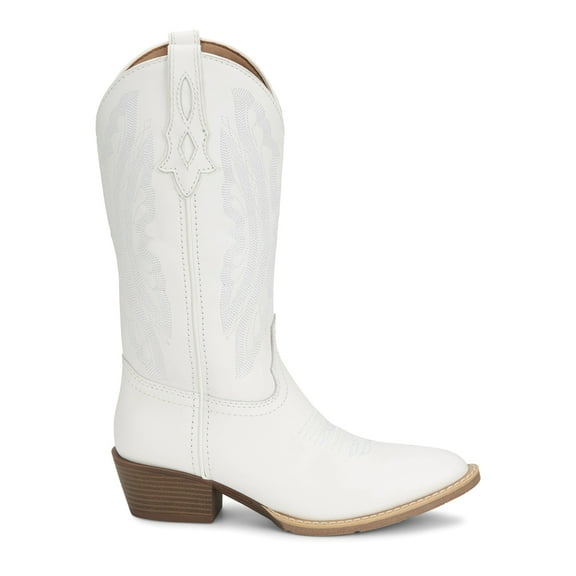 Justin Boots Womens Renie Embroidered Round Toe Cowboy Mid Calf Boots