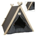 thumbnail image 3 of Tienda de campaña tipo tipi para mascotas, suave, de gran espacio, portátil, universal, para perros y gatos, color gris, 3 of 12