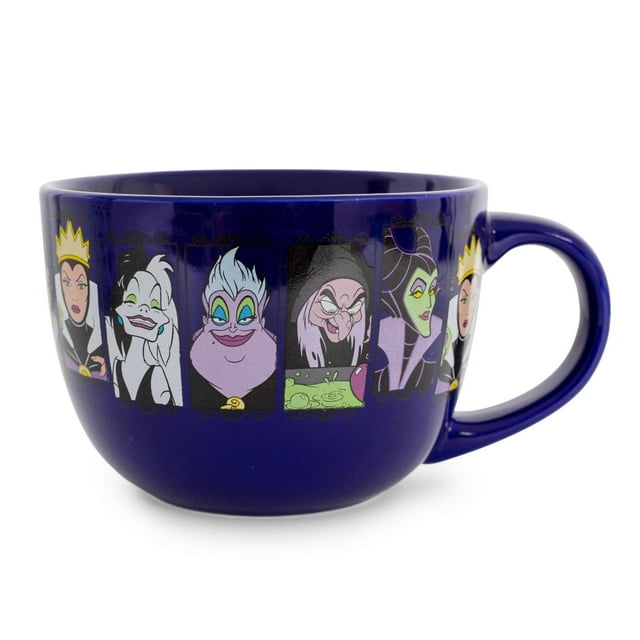 Taza de sopa Disney Villains, paneles de cerámica para primeros planos, 710 ml