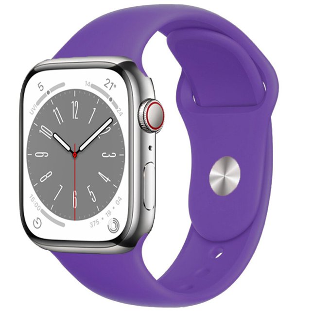 Correa de silicona para Apple Watch Band 49mm 45mm 44mm 42mm 41mm 40mm 38mm correa de reloj pulsera iWatch Series 8 7 6 5 4 3 SE banda Dengxun unisex