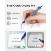 STAGEEK 12 Pack Blue Gel Pens, Quick Dry Blue Ink Pen, 0.5mm Fine Point Retractable Smooth Writing Pens for Journaling, Writing, Business Gel Pen for Office Home Supplies(Blue)