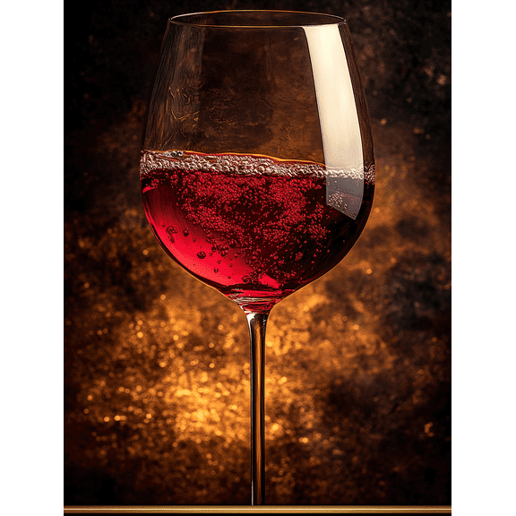 Red Wine Glass Canvas Art Print， Perfect for Kitchen， Dining Room， Bar， Restaurant， Wine Cellar Decoration