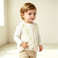 thumbnail image 4 of Toddler Boys Girls Vest Button Down Sleeveless Cute Print Quilted Jackets Fall Winter Lightweight Cotton Outwear Vests (2-3 Years, Multicolor-E), 4 of 5