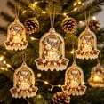 thumbnail image 6 of Cheapark 2D Flat Acrylic Christmas Snowman Hanging Ornament Lightweight Tree Pendant for Xmas Tree Holiday Home Party Decor Gift, 6 of 7