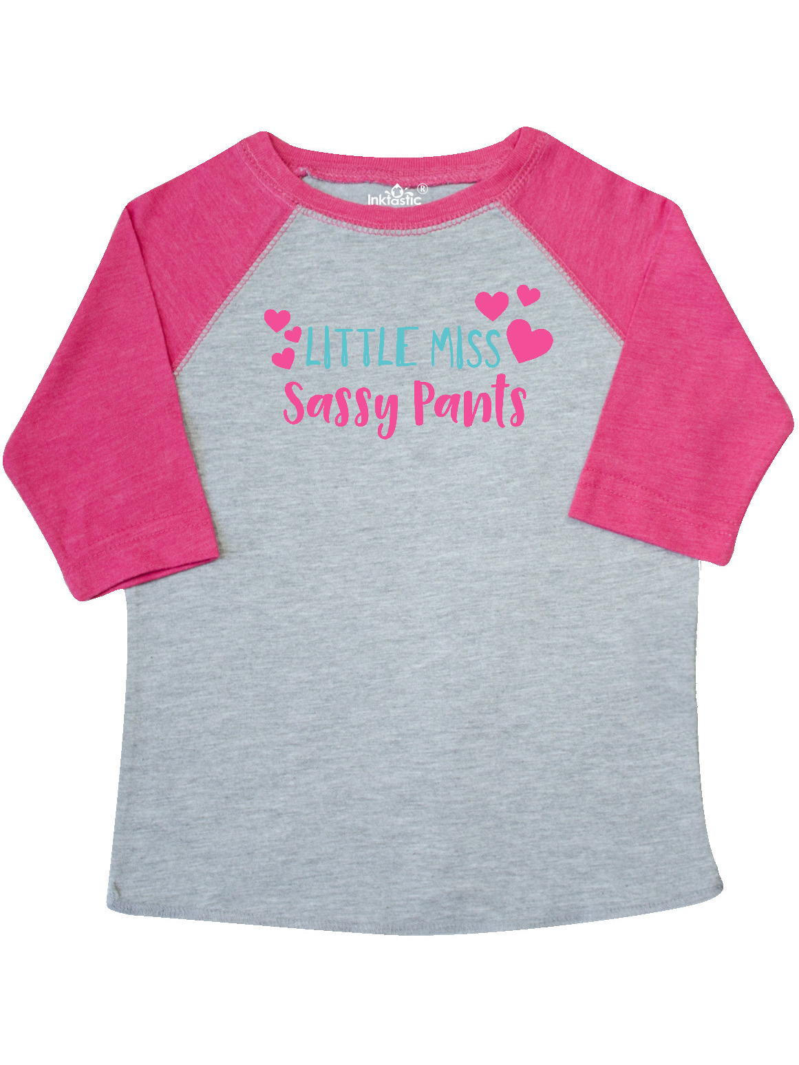 Little Miss Sassy Pants, Hearts - Pink Blue Toddler T-Shirt - Walmart.com - Walmart.com