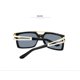 thumbnail image 2 of Gafas de montura grande, gafas de sol de montura grande para hombres de Europa y América, gafas de sol de ceja de moda, gafas de sol de doble haz, gris LingWen 9024735092650, 2 of 3