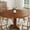 Walnut, variant on 47" Farmhouse Round Dining Table with Wood Tabletop and Sturdy Base, Circle Kitchen Table for 4-6