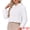 White, variant on Women's Dressy Faux Fur Cropped Snap Button Fluffy Jacket L Dusty Pink