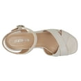 thumbnail image 5 of Soda Women Wedge Sandals Open Toe Ankle Strap Crisscross Platform TECNO-S Off White Bone 7, 5 of 5