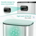 thumbnail image 5 of TLSUNNY 30L Step-On Oval Trash Can, 8 Gal Brushed Stainless Steel Garbage Bin with Slow-Close Lid & Handle for Kitchen/Bathroom, 5 of 9