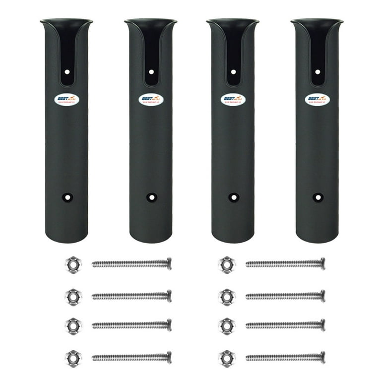 4PCS Black Rod Holder 4 Tube For Boat Marine Well Made 