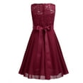 thumbnail image 2 of Manyakai Kids Girls Sequined Princess Dress Lace Chiffon Flower Girls Dress Wedding Prom Party Gowns Red 8, 2 of 7