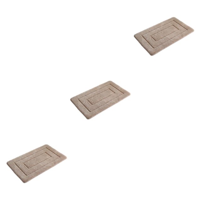 Kearding Alfombra de baño antideslizante de textura para protección del suelo baño seguro absorción de agua inodoro camello 40x60CM Type1 NO1