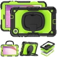 thumbnail image 2 of Case for Lenovo Tab M8 4th Gen 2024/2023 (TB-301FU, TB-300FU), 360 Rotating Stand Handle Pencil Holder Shoulder Strap Heavy Duty Shockproof Cover, Lime PC, 2 of 7