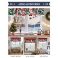 thumbnail image 6 of Merry Christmas Tree Valances for Windows, 54 x 18in, Green Trees Xmas Gift Winter Snowflake Red Rod Pocket Kitchen Valance Curtain Light Filtering Window Treatments for Living Room Bedroom, 1 Panel, 6 of 7