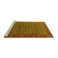 thumbnail image 2 of Ahgly Company Machine Washable Indoor Round Oriental Yellow Traditional Area Rugs, 4' Round, 2 of 4