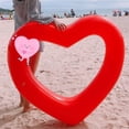 thumbnail image 4 of Red Heart-shape Pool Floats, Inflatable Swim Ring Swimming Pool, 4 of 4