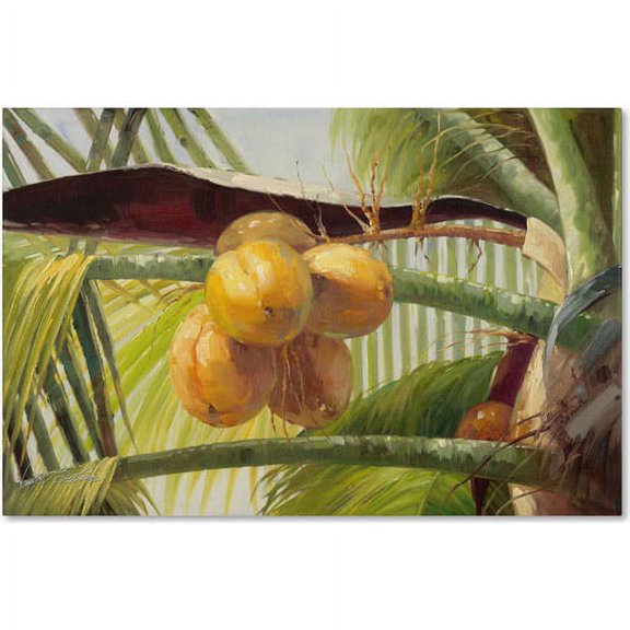 Trademark Fine Art "Coconut Palm I" Canvas Art by Victor Giton