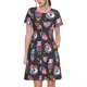thumbnail image 1 of Easygdp Rainbow Unicorn And Cat Icecream para Vestido Transpirable de Mujer, Vestido Suelto de Manga Corta con Pliegues y Bolsillos para el Verano, 1 of 6