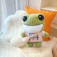 thumbnail image 2 of RUIG 10 Inch Green Frog Plush, Soft Frog Stuffed Animal Plush Toy, Kawaii Plush Doll, Cute Plushie with Cloths Toy Gift for Kids Children Birthday, 2 of 6
