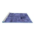 thumbnail image 2 of Ahgly Company Machine Washable Indoor Round Patchwork Blue Transitional Area Rugs, 6' Round, 2 of 4