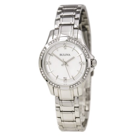 Bulova 96L191 Women's White MOP Dial Stainless Steel Bracelet Watch ...