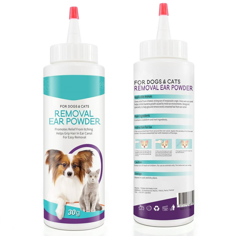 Ear Hair Removal Powder For Dogs Ear Hair Cleaning 30g Secure & Easy To Use Dog Harness with Panniers Dog Pannier Rear Dog Kennel Accessories Dog Supplies Checklist Nosework Dog Accessories