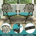thumbnail image 2 of MEETWARM 9-Piece Outdoor Patio Dining Set, All Weather Cast Aluminum Patio Funiture Table and Chairs Set- 94.5” Rectangular Table and 2 Swivel Rocker Chairs, 6 Stationary, Umbrella Hole, Ocean Blue, 2 of 8