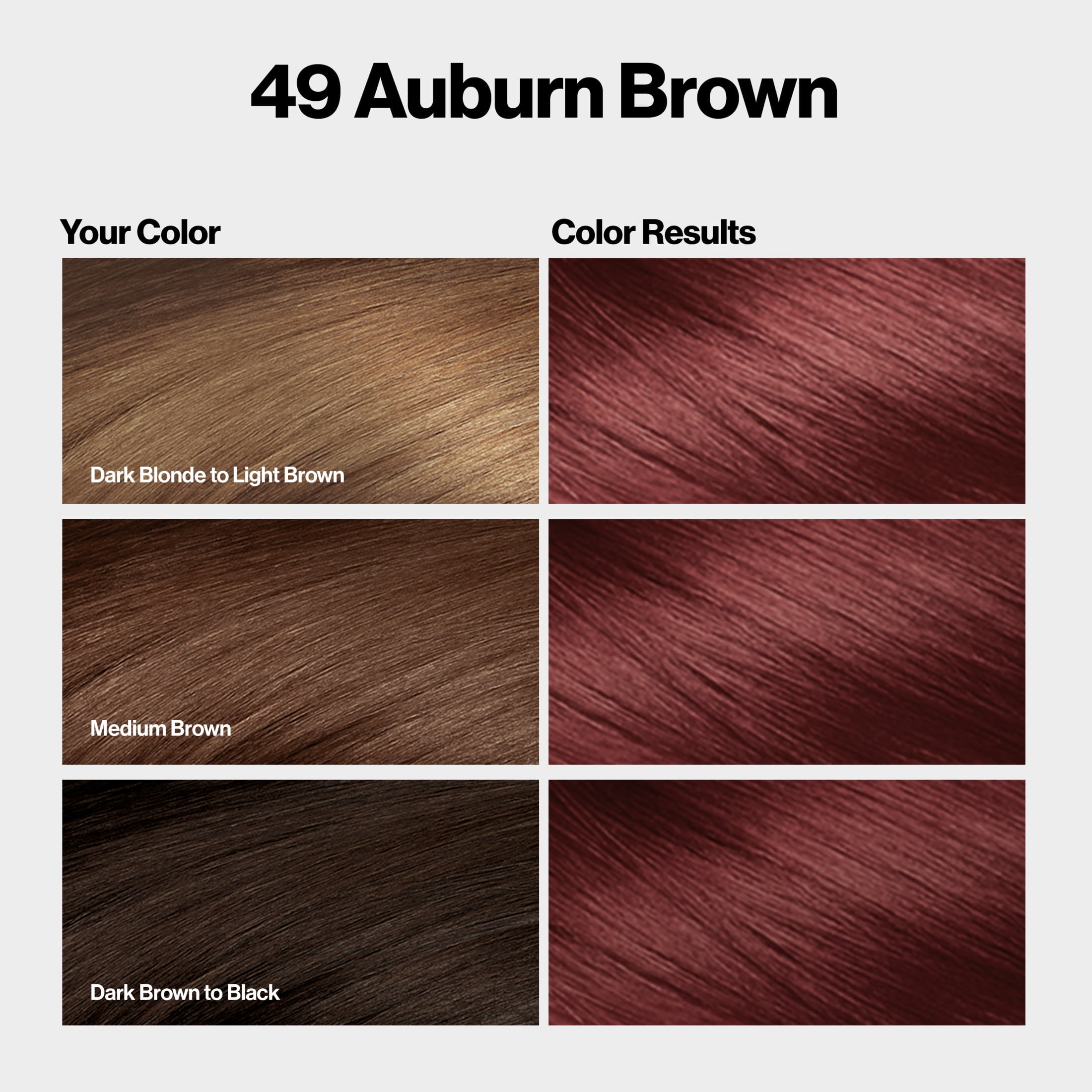 (3 pack) Revlon ColorSilk Permanent Hair Color, Bond Repair Complex, 49 Auburn Brown, 1 pack