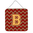 thumbnail image 1 of Letter B Chevron Garnet & Gold Wall or Door Hanging Prints, 1 of 1